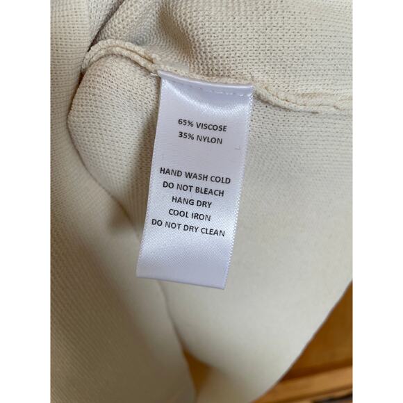 All:Row Signy Knit Racerback Minimalist Tank Top, Ivory Bone, Large - Picture 5 of 6